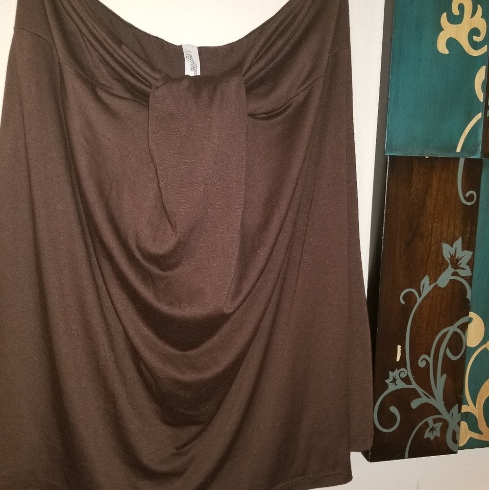 *SOLD* Brown halter shirt/dress - Picture 5 of 8
